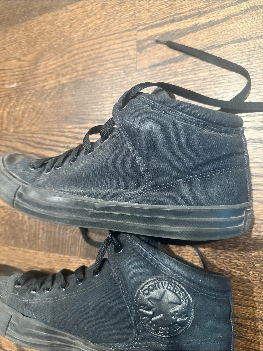 Converse All Star Mid Top Sneakers in Black - Picture 4 of 10